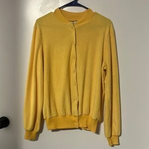 COPY - Vintage 1970’s Long time friend yellow button up cardigan